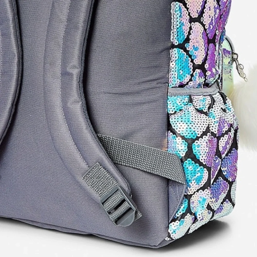Justice Flip Sequins Mermaid Backpack initial T